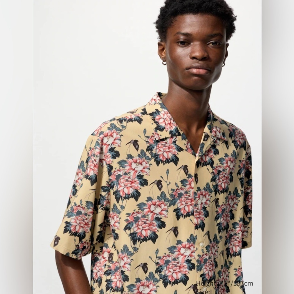 UNIQLO Museum of Fine Art Boston Men’s Hawaiian Shirt size XS